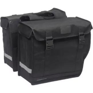 New Looxs Dubbele fietstas - Canvas - Waterafstotend - 48L - Zwart