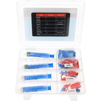 Elvedes Universele bleeding kit voor hydraulische schijfremmen - Inclusief adapters - Geschikt voor mineraal en DOT olie