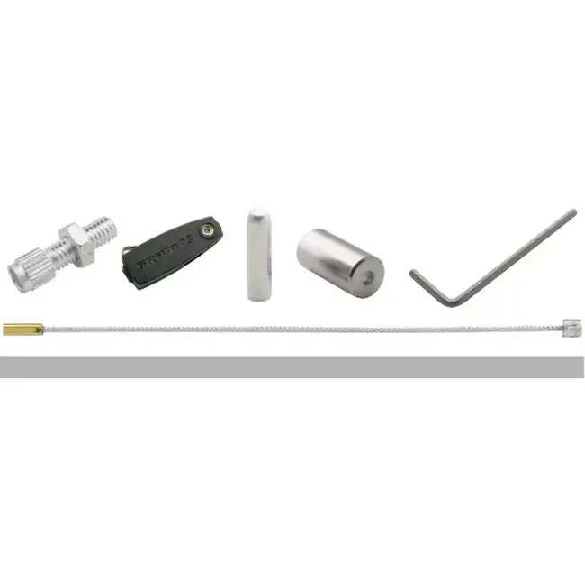 Elvedes Universele RVS achterremkabel - 4 meter - 2 nippels (ton/peer)