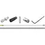 Elvedes Universele RVS achterremkabel - 4 meter - 2 nippels (ton/peer)