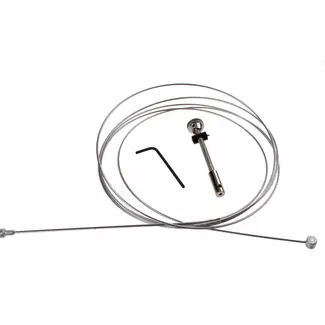 Slurf Binnentrommelremkabel - RVS - Draadeind - 225 cm - Zilver