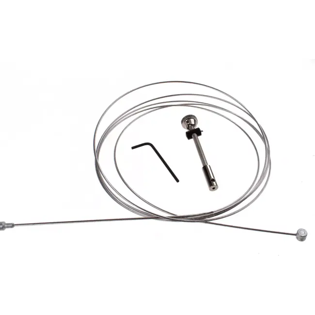 Slurf Binnentrommelremkabel - RVS - Draadeind - 225 cm - Zilver