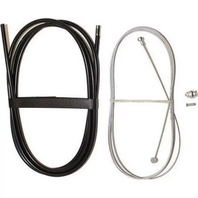 Slurf Universele remkabel - staal - 225 cm - zwart - ton/peer nippel