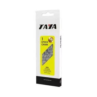 Taya Ketting voor single-speed fietsen - Teflon coating - 112 schakels - Zwart