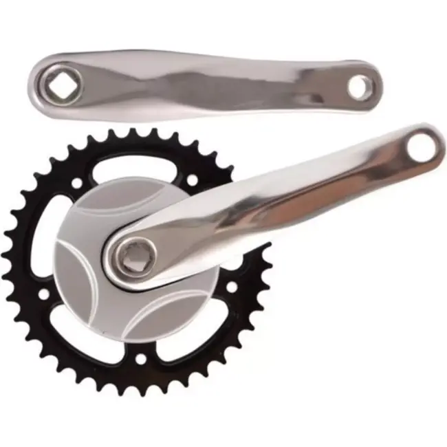 Falkx Crankstel 38T - Aluminium - Zilver - 170 mm - Spieloos Design