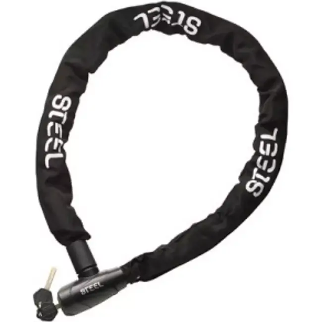 Steel Fietsslot - Verstelbaar 90-120 cm - Zwart - Sleutelslot - Duurzaam ontwerp