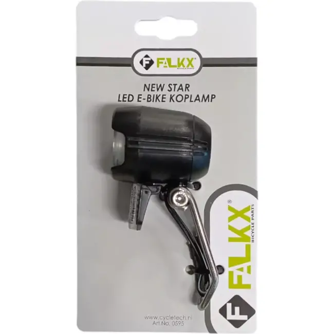 Falkx LED koplamp E-bike - 30 Lux - 6V-48V - Veiligheid en efficiëntie - Met reflector