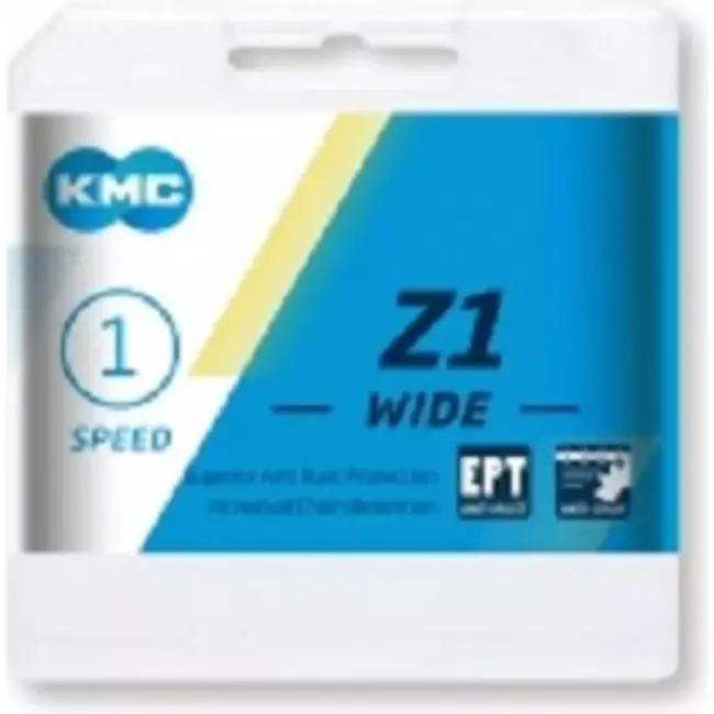 KMC Single speed ketting - Anti roest - 112 schakels - Donker zilver - EcoProTeQ gecoat