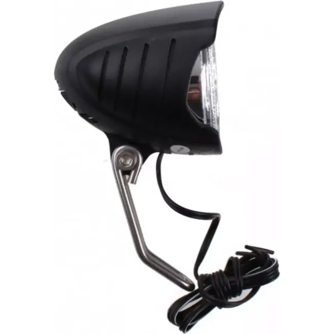 Falkx Koplamp met RVS beugel - 15 lux - Naafdynamo - Zwart