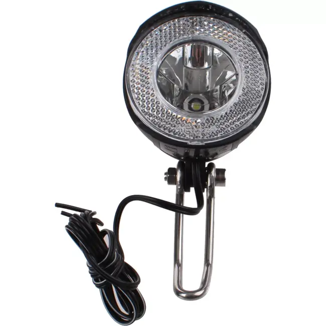 Falkx Koplamp met RVS beugel - 15 lux - Naafdynamo - Zwart