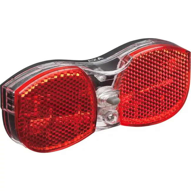 Falkx LED fietsachterlicht - 80mm - Zwart - Inclusief batterijen en reflector
