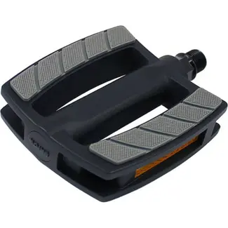 Union Zwarte fiets pedalen - anti-slip - brede grip - 9/16 inch schroefdraad