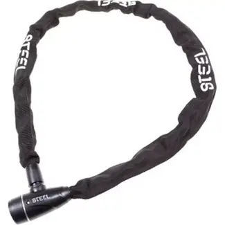 Steel Kettingslot Pro Lite - Staal - 5 mm dik - 1100 mm lang - Zwart