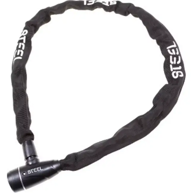 Steel Kettingslot Pro Lite - Staal - 5 mm dik - 1100 mm lang - Zwart