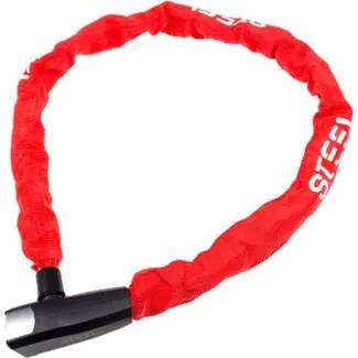 Steel Kettingslot - robuust staal - 8 mm dikte - 1100 mm lengte - rood