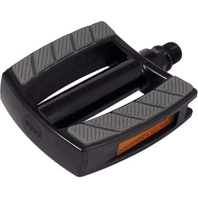 Union Aluminium pedalen - anti-slip - reflectoren - zwart - 3 componenten - voor e-bikes