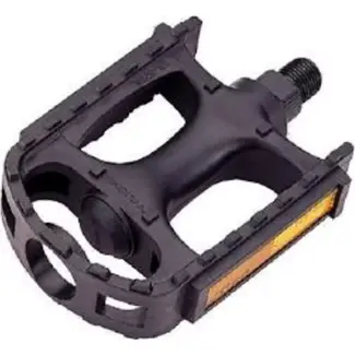 Union Pedalen voor trekking en mountainbiken - kunststof - zwart - 9/16" - reflectoren - 315 gram per paar