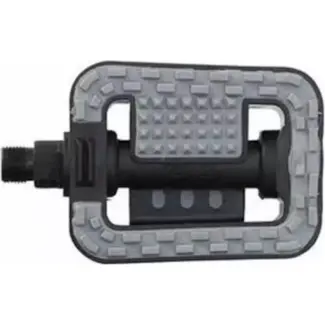 Falkx City fietspedalen - anti-slip - reflectoren - 9/16" - zwart kunststof