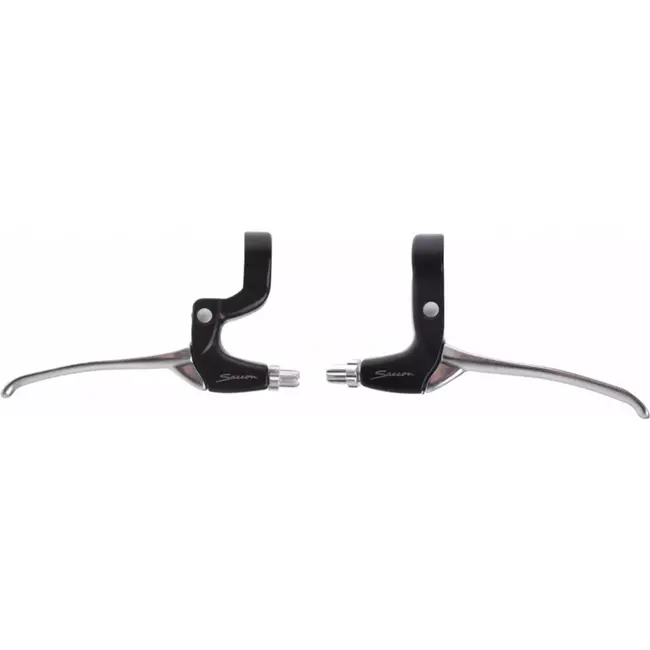 Saccon Remhendel set - Aluminium - Zwart/Zilver - 4-vinger model - Geschikt voor stadsfietsen
