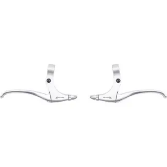 Saccon Aluminium remhendel set - zilver - vier-vinger grip - 10 cm - 22.2 mm diameter