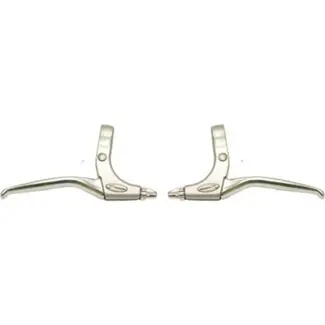 Saccon Remhendel set - aluminium - vier-vinger grip - zilver - 10 cm grip - 22.2 mm diameter