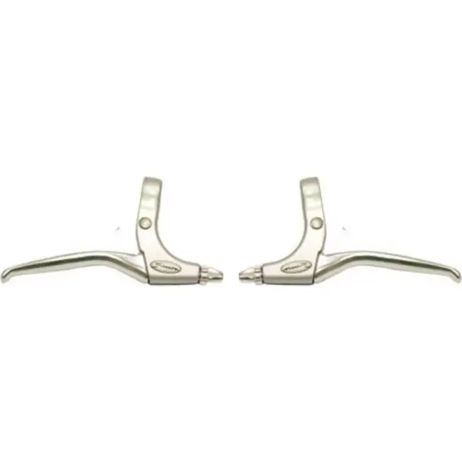 Saccon Remhendel set - aluminium - vier-vinger grip - zilver - 10 cm grip - 22.2 mm diameter