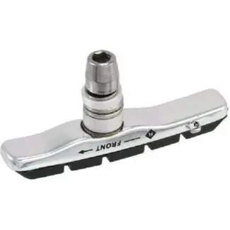 Saccon Remblokken voor fiets - aluminium/rubber - zwart/zilver - 72 mm - per paar
