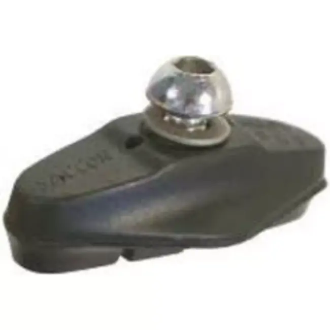 Saccon Remblokken met centrale schroefbevestiging - Zwart rubber - Per paar