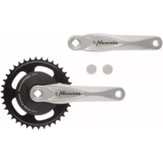 Miranda Crankstel 38T - Aluminium - 170mm - Zwart - Voor stadsfietsen