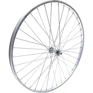 Falkx Voorwiel 26x1 3/8 - Aluminium - Zilver - Geschikt voor stadsfietsen - Lichtgewicht