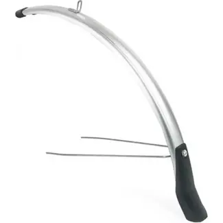 Eurofender Voorspatbord 28" zilver - Inclusief stang en spatlap - Geschikt voor Batavus, Gazelle, Giant