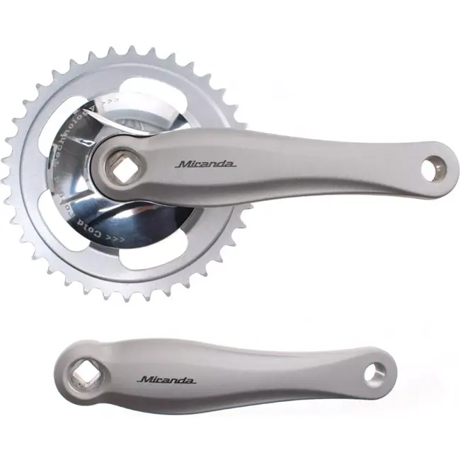 Miranda Crankstel 38T - Aluminium - Spieloos - 170mm - Zilver
