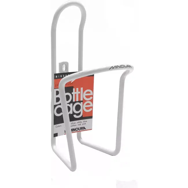 Falkx Witte aluminium bidonhouder - zonder bouten - geschikt voor 500ml/750ml - lichtgewicht ontwerp