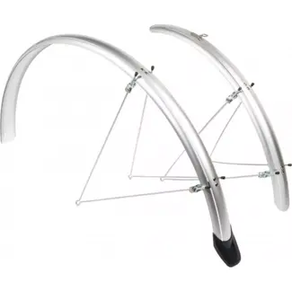 Eurofender Spatbordset - Elegante Bescherming - 28 inch - 46 mm - Zilver