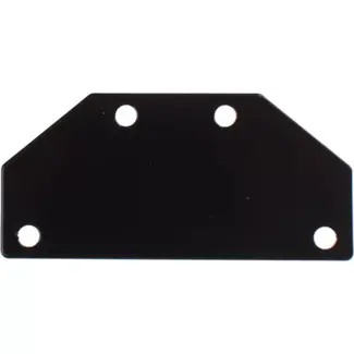 Falkx Reflector verloopplaat - zwart staal - 9,5x4,5 cm - voor Gazelle bagagedragers