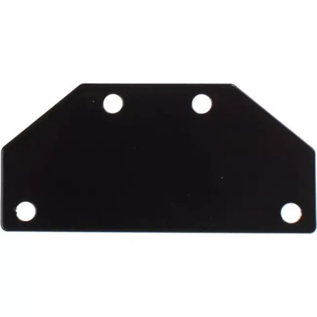 Falkx Reflector verloopplaat - zwart staal - 9,5x4,5 cm - voor Gazelle bagagedragers