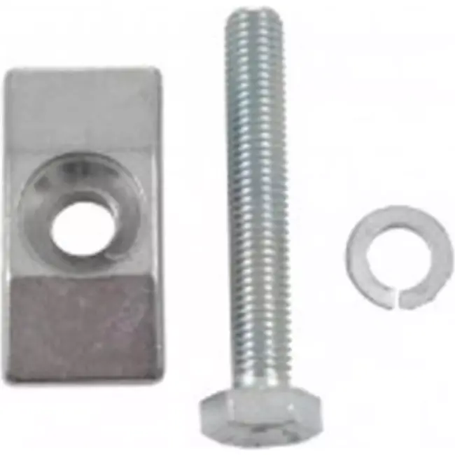 Esge Montageset voor fietsstandaard - Zwart/Zilver - 53x14x14 mm - Inclusief bout en sluitring