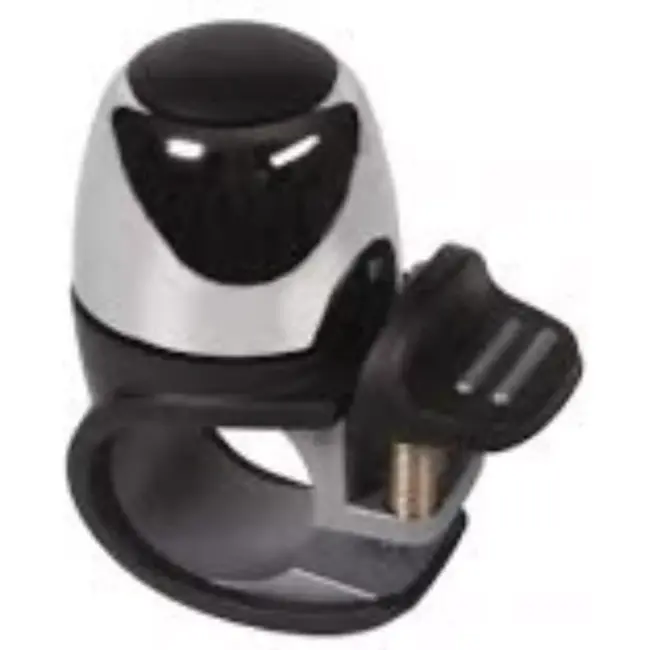 Widek Compacte fietsbel - messing chroom - helder geluid - 34 mm - zilver