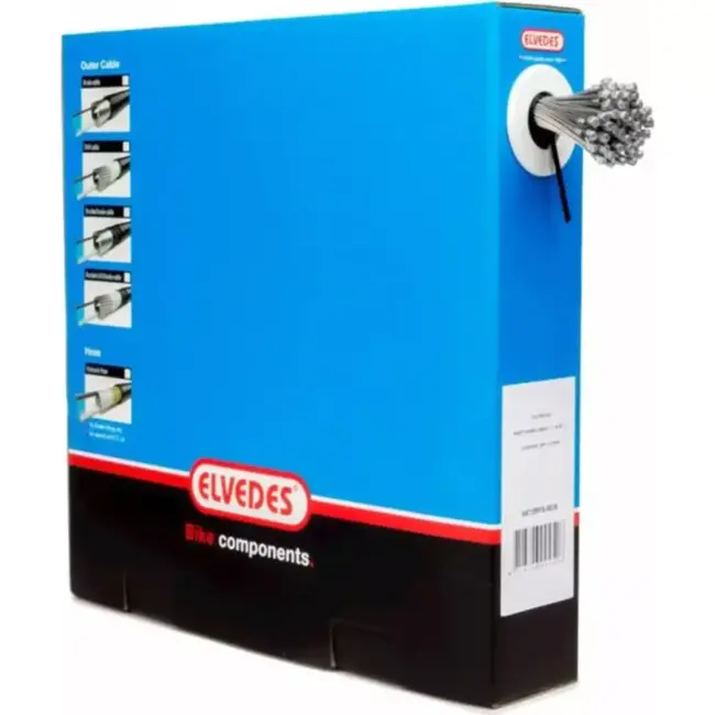 Elvedes RVS remkabel - 2m - tonnippel - set van 100 stuks - duurzaam en sterk