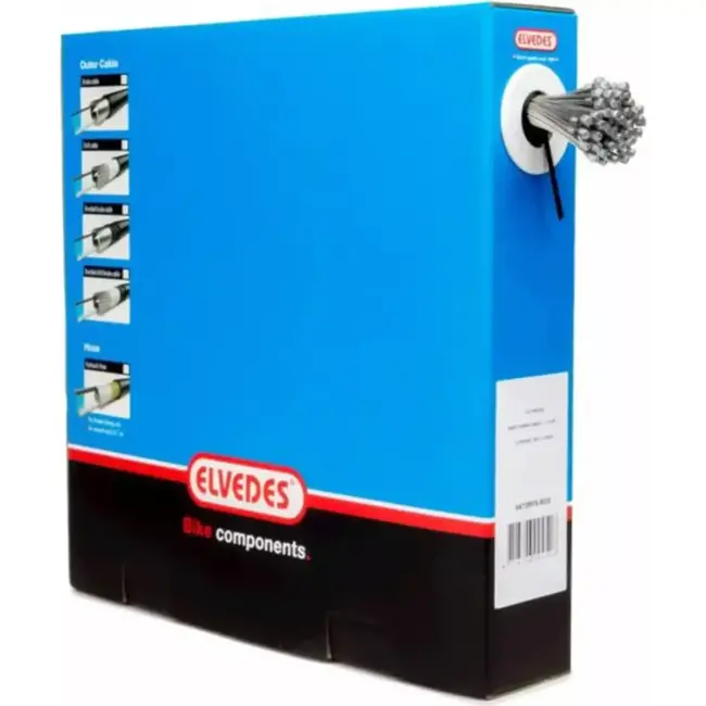 Elvedes RVS binnenkabel versnelling - 2,25m - nippel 4x4mm - geschikt voor Nexus - per 100 stuks