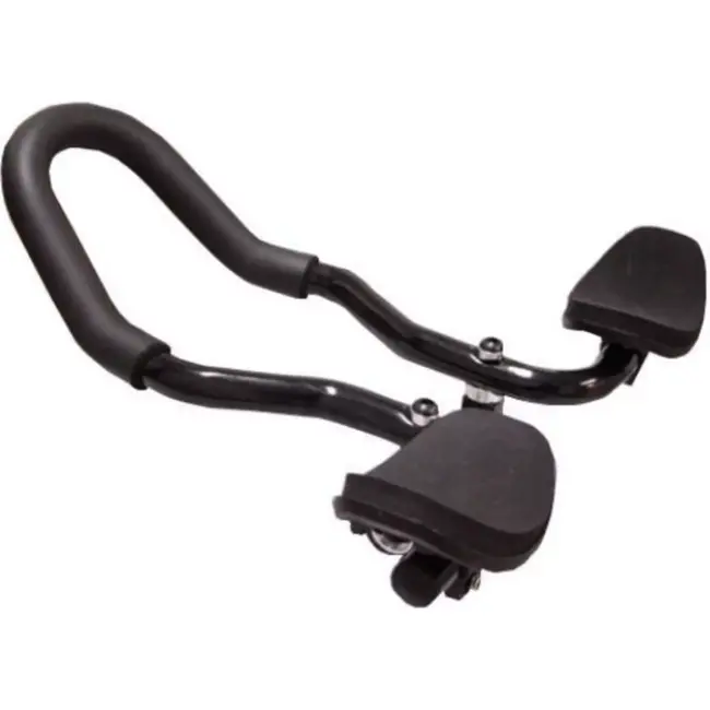 Tranzx Opzetstuur met verstelbare armsteunen - zwart - 25,4 mm - comfort foam - aerodynamisch ontwerp