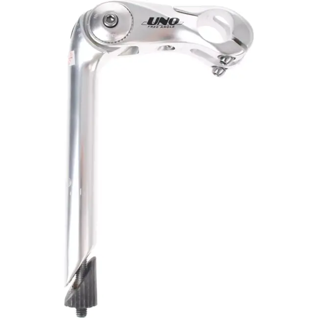 Uno Verstelbare stuurpen - 90 mm - Zilver - 0° tot +60° - Lichtgewicht - 22.2 mm diameter