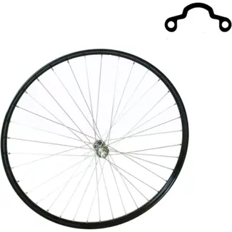 Falkx Voorwiel 28 inch - Westwood profiel - Aluminium velg - Zwart - Geschikt voor stadsfietsen