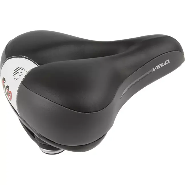 Velo Zadel met drukverlichting en schokabsorptie - 272x212 mm - Zwart