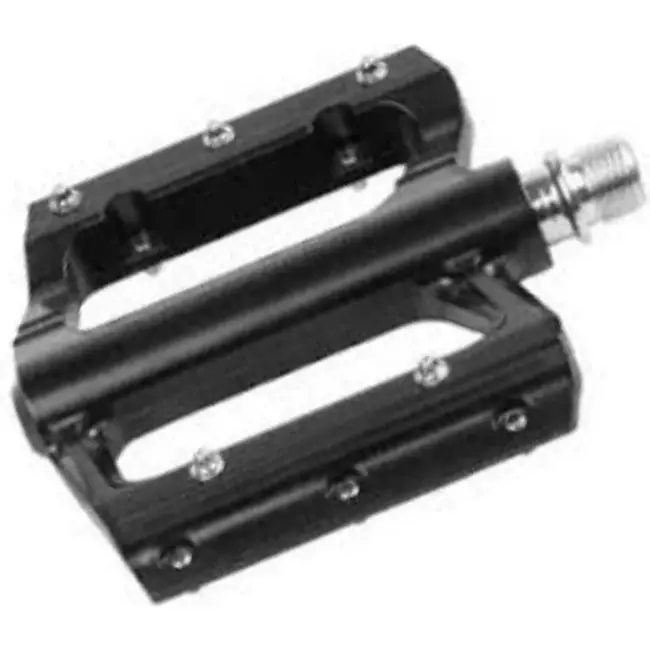 M-Wave Flat pedalen - ATB/BMX - Aluminium - Brede grip - Zwart