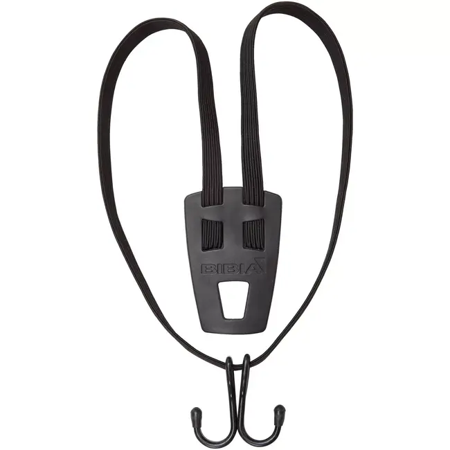 Bibia Zwarte transportbinder met haken voor voordrager - retrostijl - duurzaam en eenvoudig te bevestigen