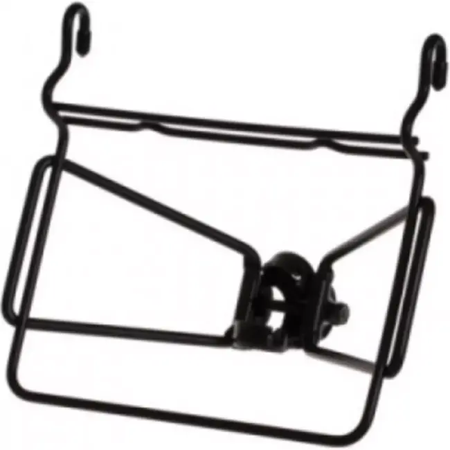 Steco Fietsendrager - Voor rieten manden - Matzwart - 25 mm stuurpen - Inclusief montagemateriaal