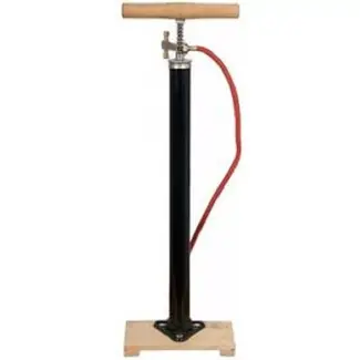 Falkx Zwarte vloerpomp met houten plank en rubberen slang - 600 mm - 916 gram