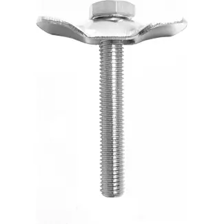 Falkx Plaat en lange bout voor fietsstandaard - 55x25x2 mm plaat - 70 mm bout - M10 maat