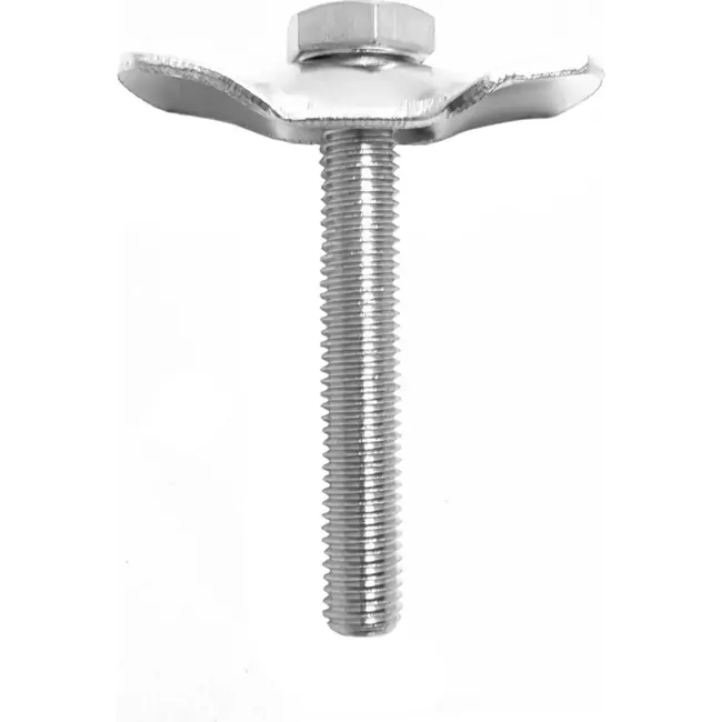 Falkx Plaat en lange bout voor fietsstandaard - 55x25x2 mm plaat - 70 mm bout - M10 maat